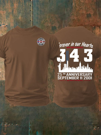 Men's 25th Anniversary 9/11 Memorial, 343 Hero Tribute Tee