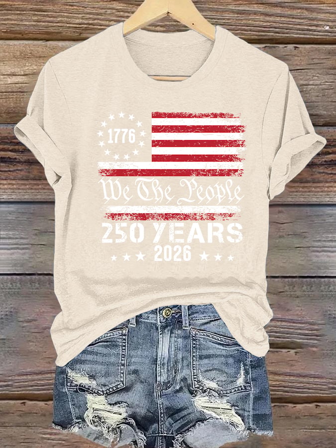 Women's  250 YEARS Print Round-Neck T-Shirt