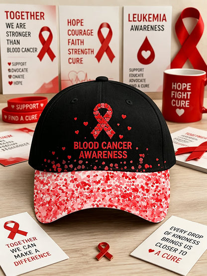 Unisex Blood Cancer Print Baseball Cap