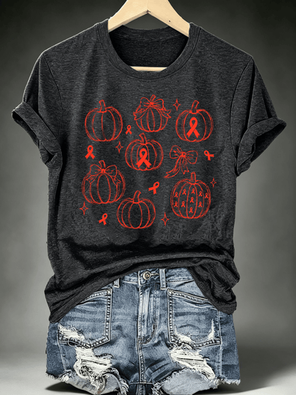 Women's BLOOD CANCER WARRIOR Print T-Shirt