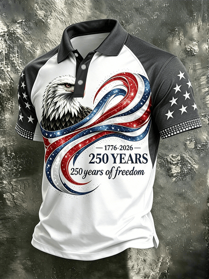 Men's USA 250th Anniversary Print Polo Shirt