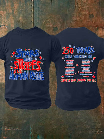Men's Round-Neck 250 YeAR'S STILL WORKING ON Printed T-Shirt
