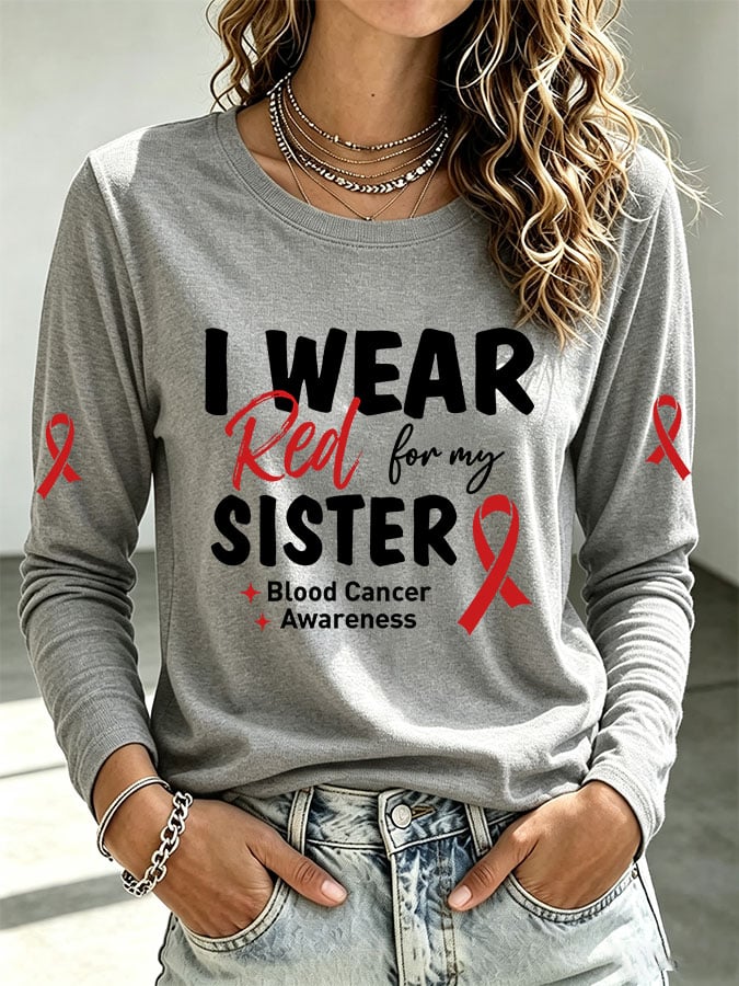 Women's Casual Print Long-Sleeve T-Shirt