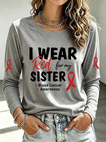 Women's Casual Print Long-Sleeve T-Shirt