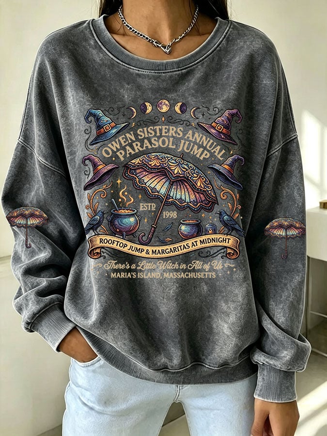 Women's There's A Little Witch In All Of Us Print Casual Sweatshirt