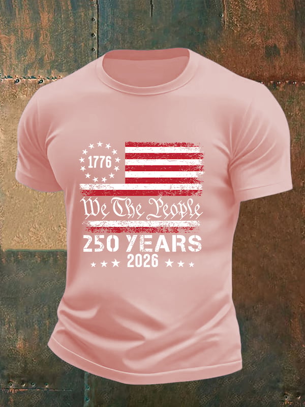 Men's 250 YEARS Print Round-Neck T-Shirt