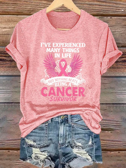 Women's I've Experienced Many Things in Life But Nothing Beats Being a Cancer Survivor T-Shirt