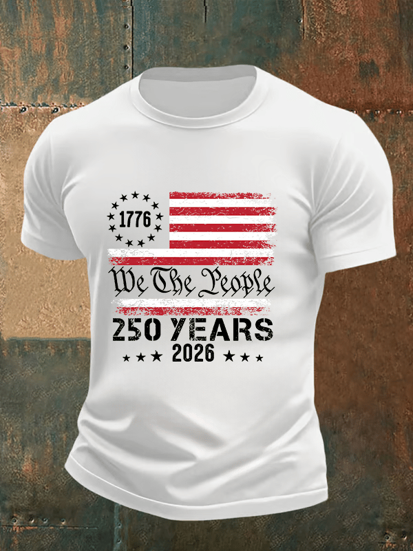 Men's 250 YEARS Print Round-Neck T-Shirt