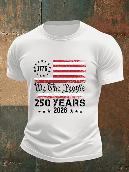 Men's 250 YEARS Print Round-Neck T-Shirt