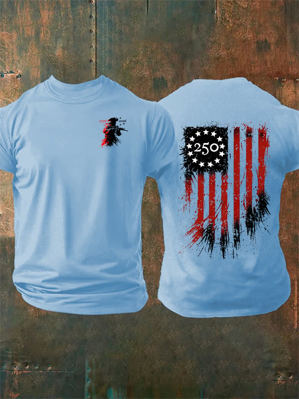Men's 250 YEARS Round-neck Printed T-Shirt