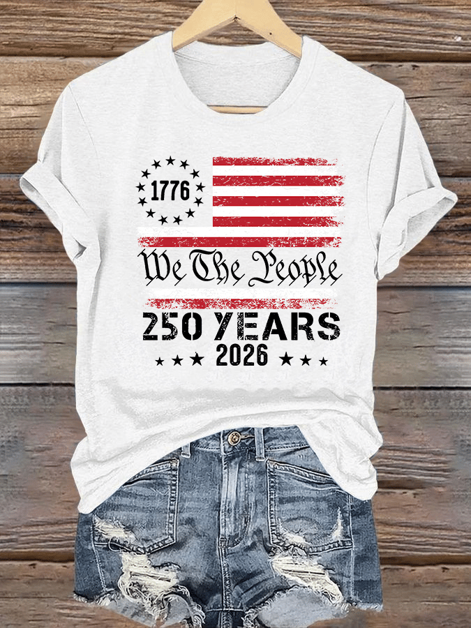 Women's  250 YEARS Print Round-Neck T-Shirt