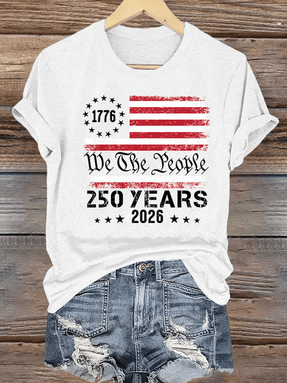 Women's  250 YEARS Print Round-Neck T-Shirt