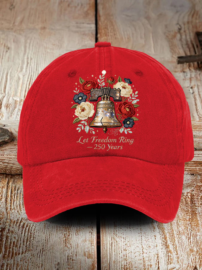 Unisex American 250th Anniversary Washed Cotton Cap