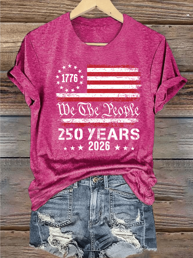 Women's  250 YEARS Print Round-Neck T-Shirt