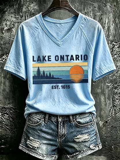 Women's Casual Printed Short-Sleeve T-Shirt