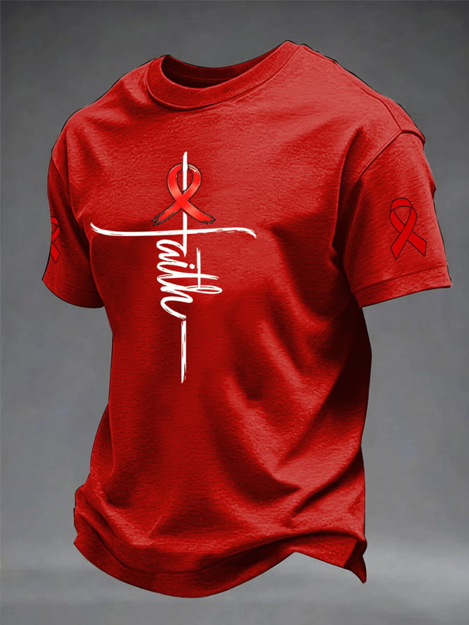 Men's Blood Cancer Awareness Graphic T-Shirt
