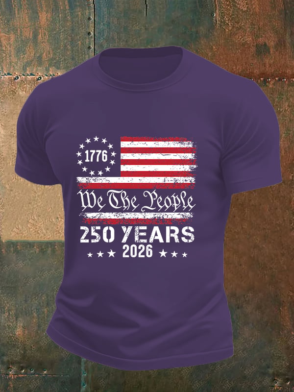 Men's 250 YEARS Print Round-Neck T-Shirt