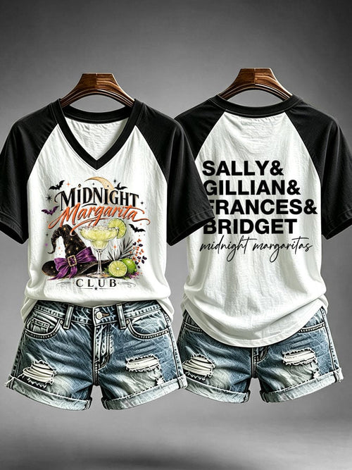 Women's Midnight Margaritas Print Casual T-shirt