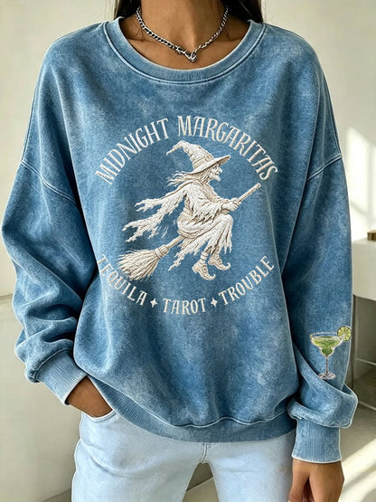 Women's Midnight Margaritas Print Casual Sweatshirt