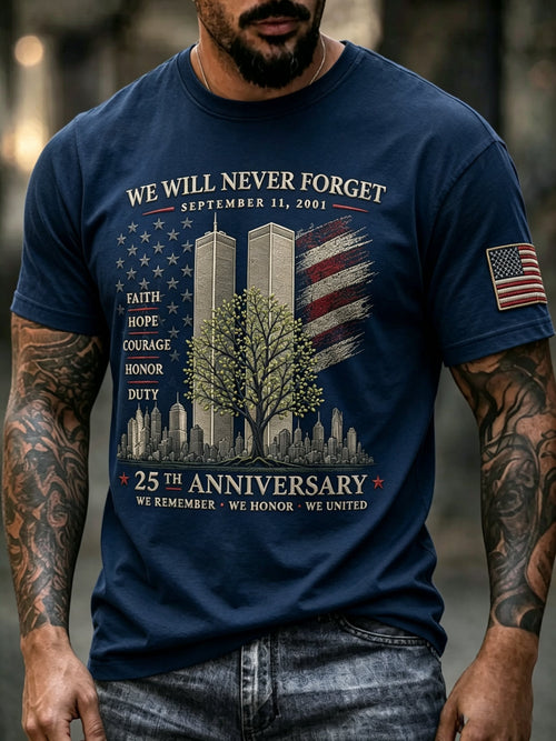 Men's 9.11 Never Forget Printed T-shirt