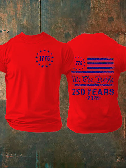 Men's  250 YEARS  Print Casual T-Shirt