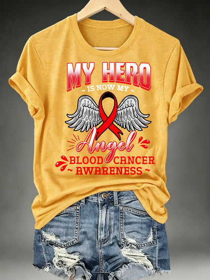 Women's BLOOD CANCER AWARENESS Print T-Shirt