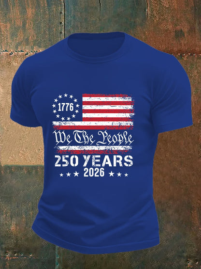 Men's 250 YEARS Print Round-Neck T-Shirt