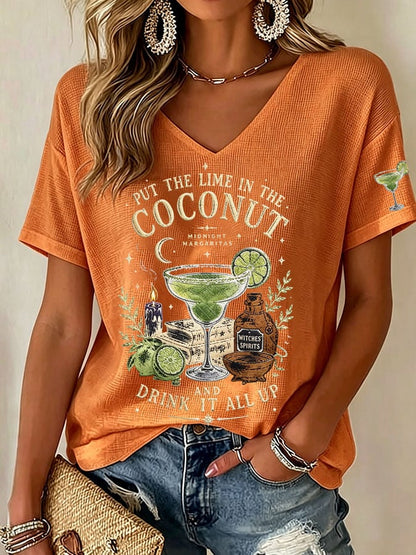 Women's Midnight Margaritas Print Casual T-shirt