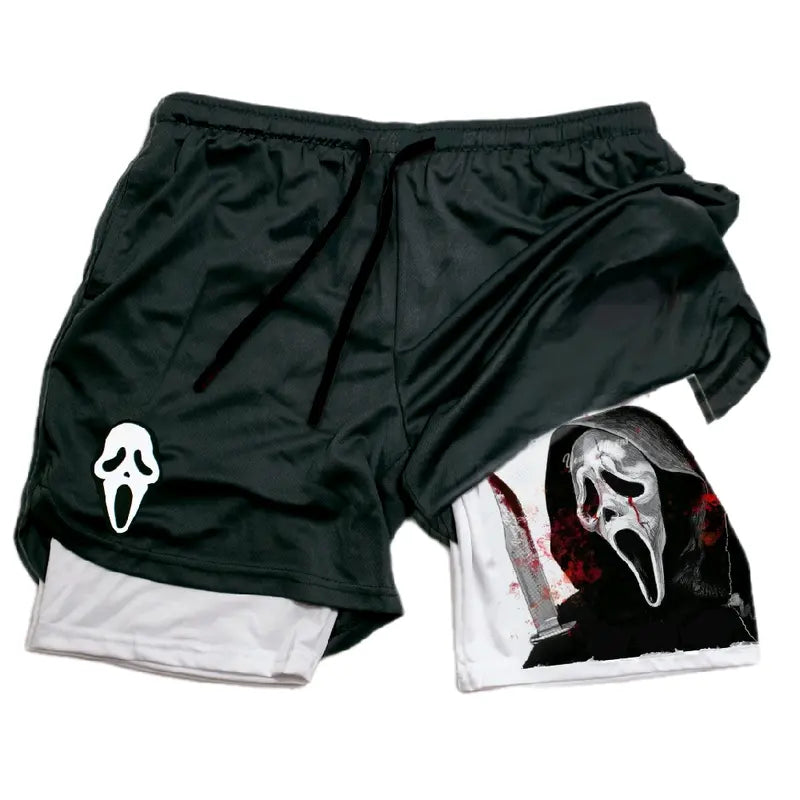 Unisex Ghost Face "Halloween" Gym Shorts