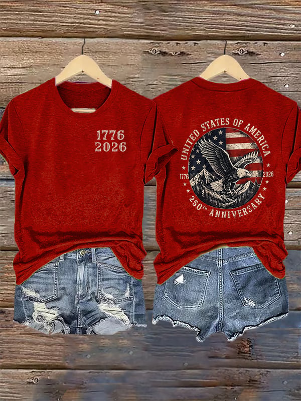 Women's  250th Anniversary Print Crew Neck T-Shirt