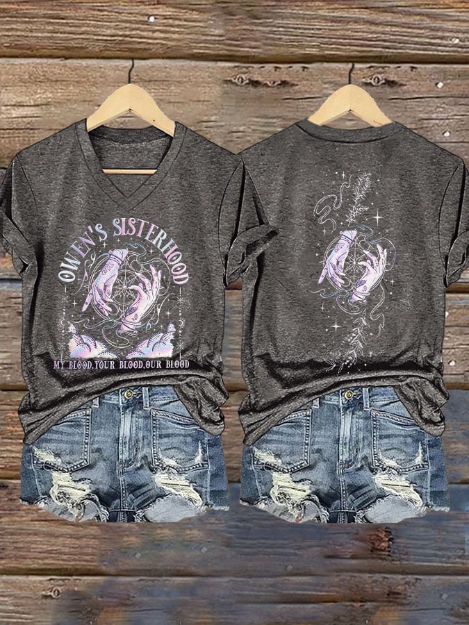 Women's My Blood Your Blood Our Blood Print T-shirt