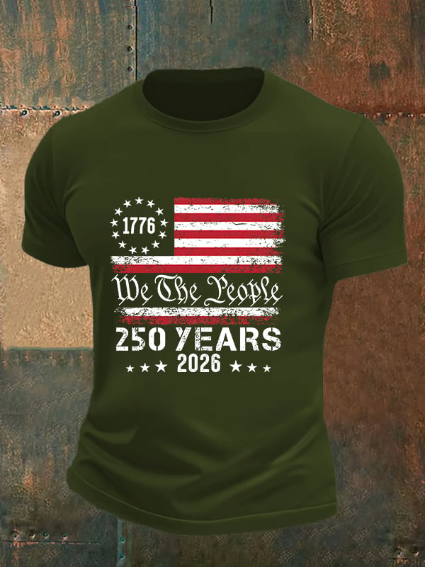 Men's 250 YEARS Print Round-Neck T-Shirt