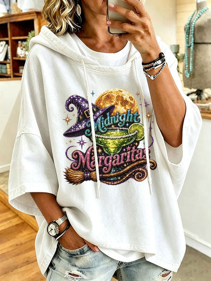 Women's Midnight Margaritas Print Hooded Sweatshirt