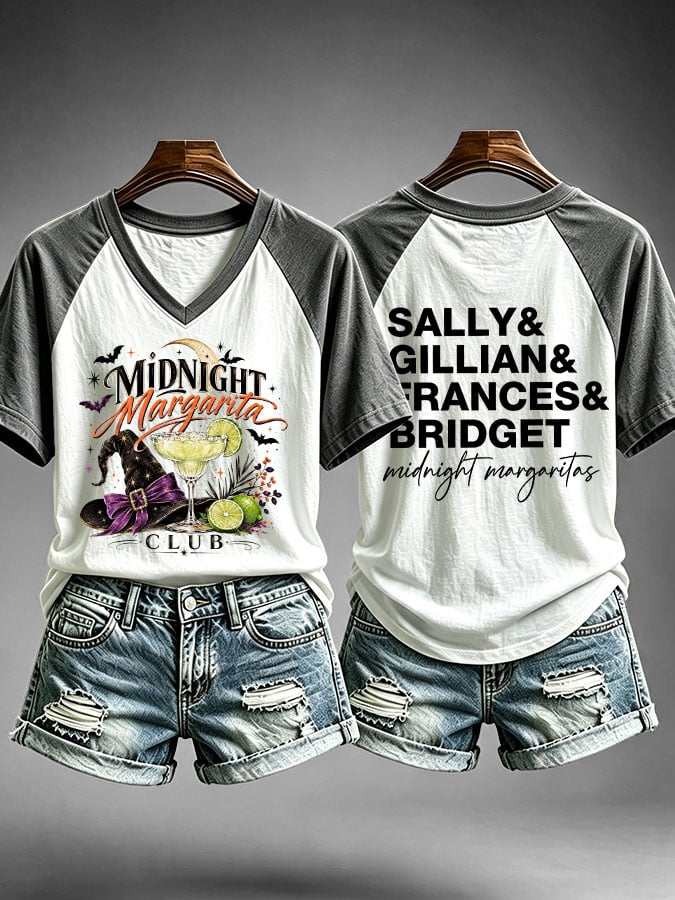 Women's Midnight Margaritas Print Casual T-shirt