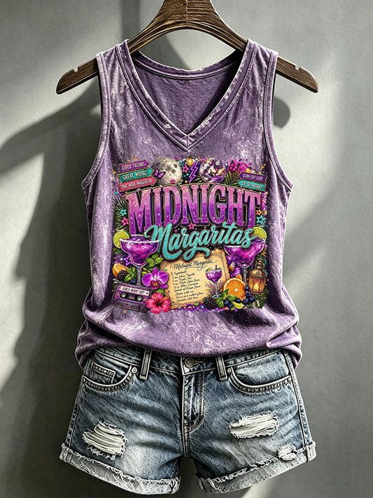 Women's Midnight Margaritas Printed Tank Top