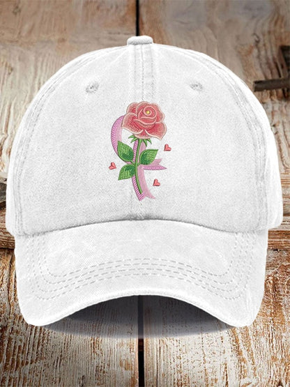 Unisex Breast Cancer Print Hat