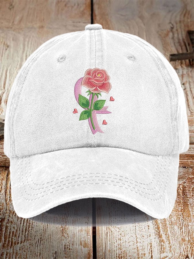 Unisex Breast Cancer Print Hat