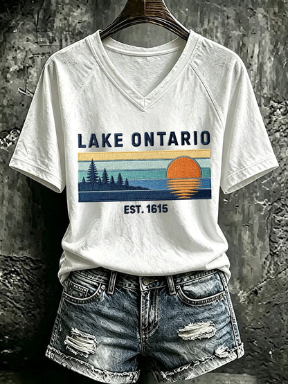 Women's Casual Printed Short-Sleeve T-Shirt