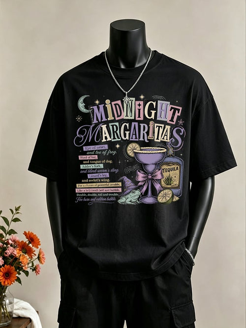 Men's Midnight Margaritas Print Casual T-shirt