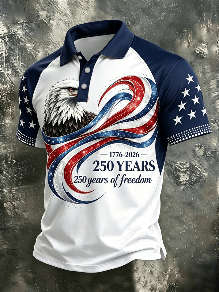 Men's USA 250th Anniversary Print Polo Shirt