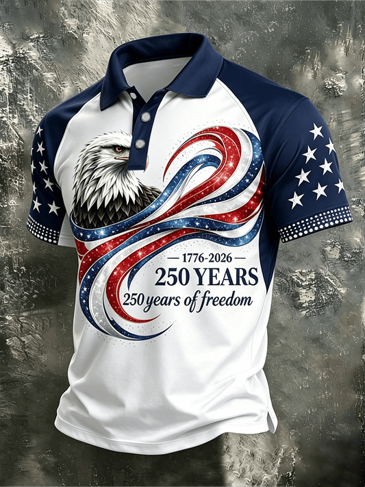 Men's USA 250th Anniversary Print Polo Shirt