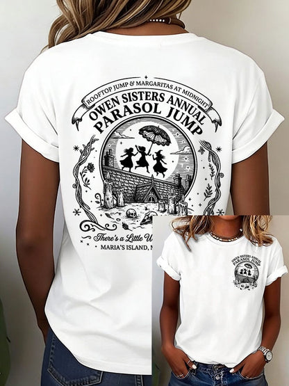Women's There's A Little Witch In All Of Us Print Casual T-shirt