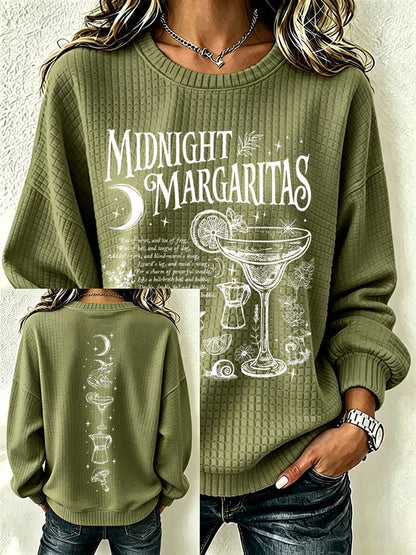 Women's Midnight Margaritas Print Hooded Sweatshirt