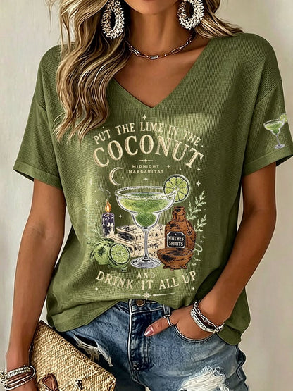 Women's Midnight Margaritas Print Casual T-shirt