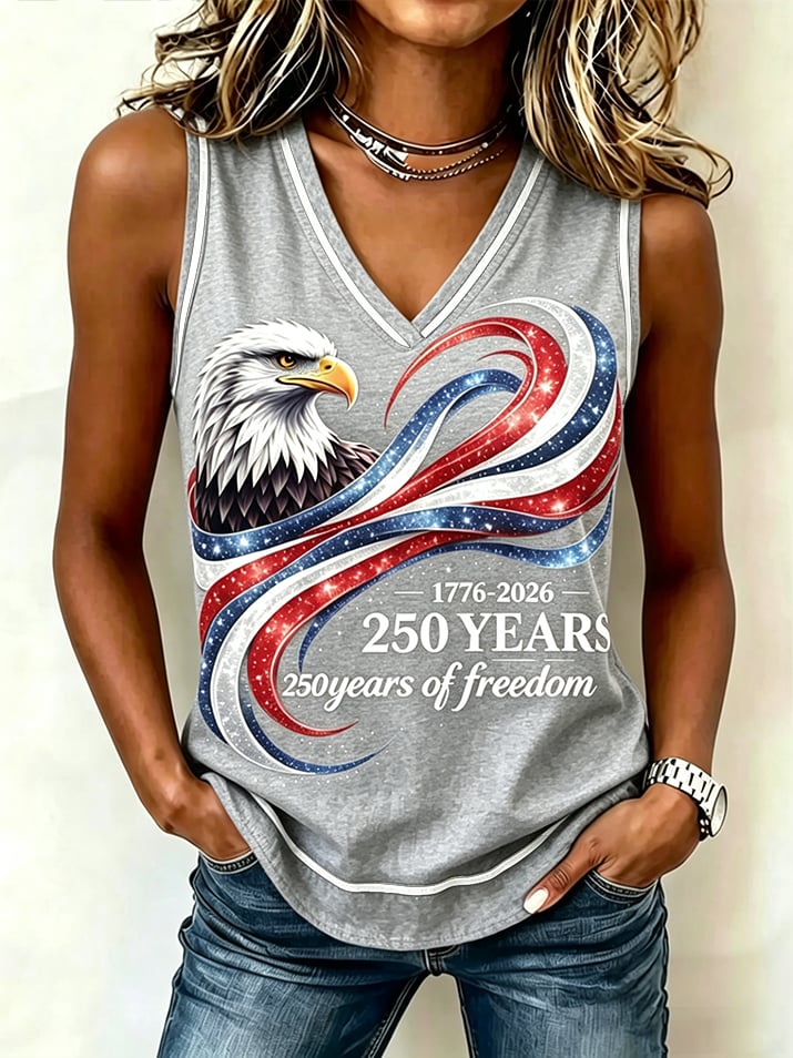 Women's 250th Anniversary Printed V-Neck Vest