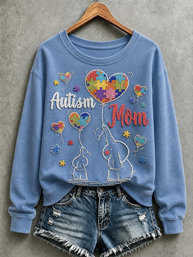 Women'S Autism Awareness Print Top