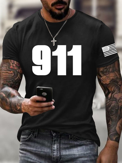 Men's Patriots Day: Never Forget 9/11 Short-sleeved T-shirt