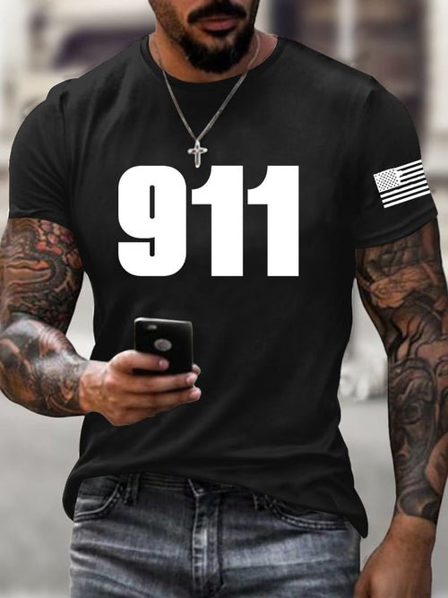 Men's Patriots Day: Never Forget 9/11 Short-sleeved T-shirt