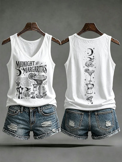 Women's Midnight Margaritas Printed Tank Top