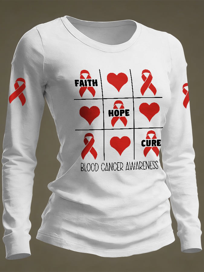Women's Casual Print Long-Sleeve T-Shirt
